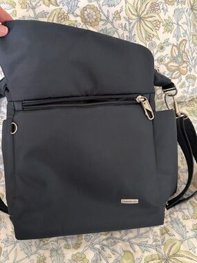 Travelon Navy Shoulder Bag with Silver Hardware
